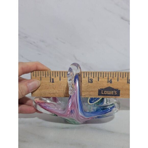 Murano Vintage Hand Blown Swan Multi Color Candy Dish Or Ash Tray - Picture 8 of 8